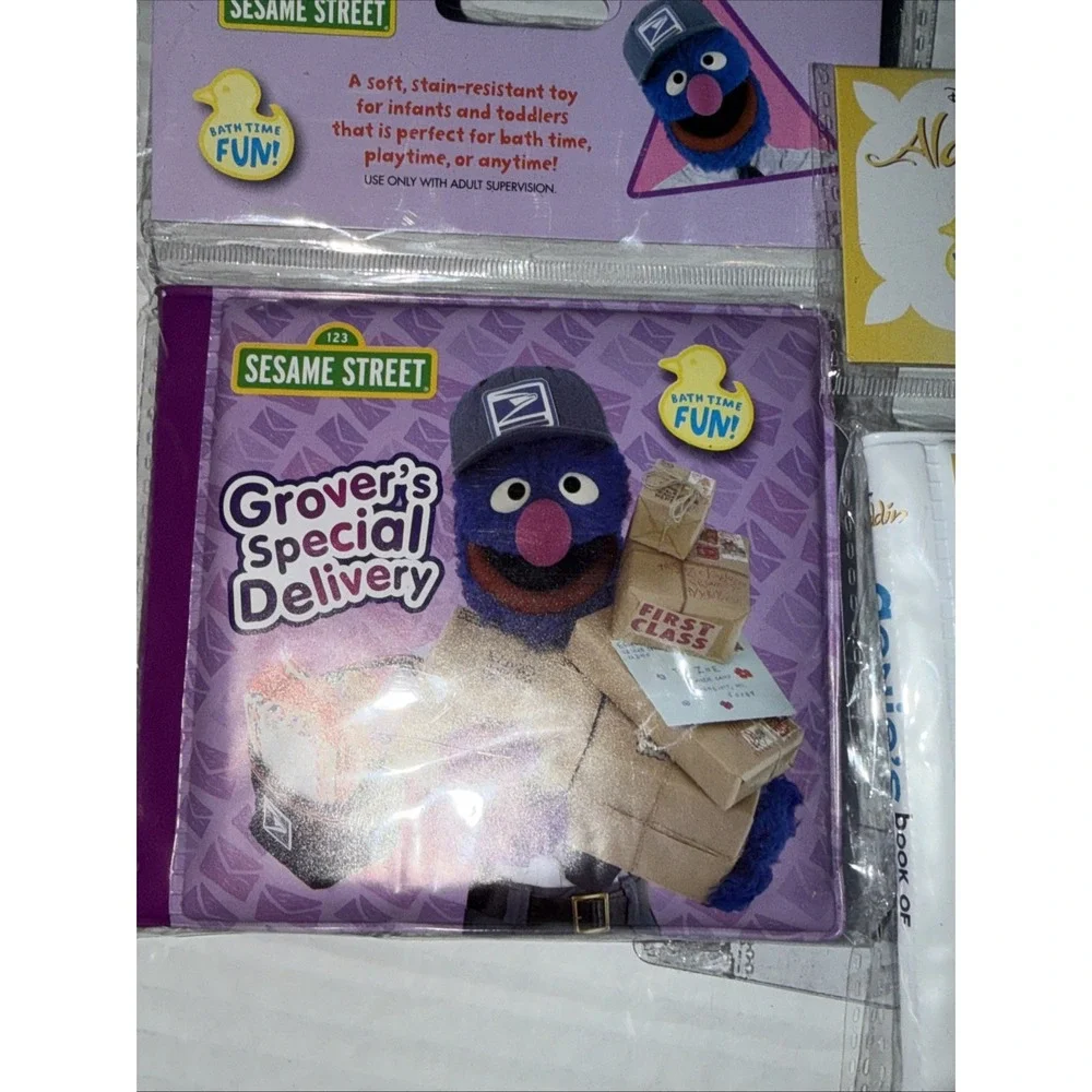Sesame Street Bath Soft Infant Kid Educational Book Sesame Street & Aladdin‎